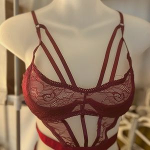 Brand New- Tags still on- Burgundy Petite bodysuit lingerie